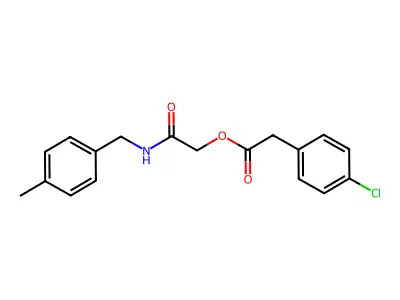 [2-[(4-Methylphenyl)methylamino]-2-oxoethyl] 2-(4-chlorophenyl)acetate structure