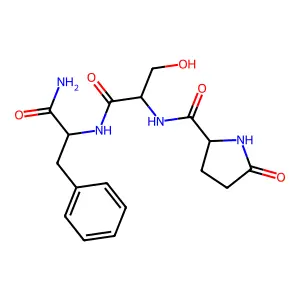焦谷氨酰-丝氨酰-苯丙氨酰胺 structure
