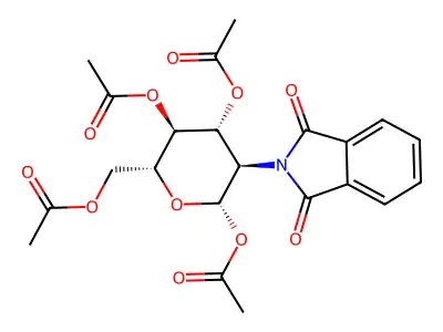 1,3,4,6-Tetra-O-acetyl-2-deoxy-2-phthalimido-beta-D-glucopyranose structure