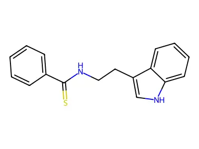 Benzenecarbothioamide, N-(2-(1H-indol-3-yl)ethyl)- structure