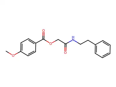 2-Oxo-2-(phenethylamino)ethyl 4-methoxybenzoate structure