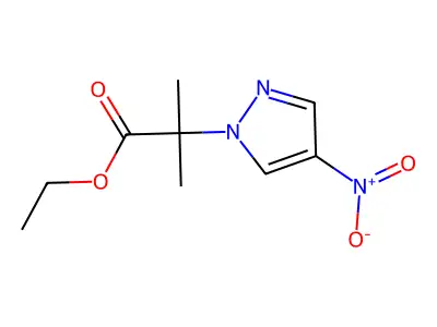 ethyl 2-methyl-2-(4-nitro-1H-pyrazol-1-yl)propanoate structure