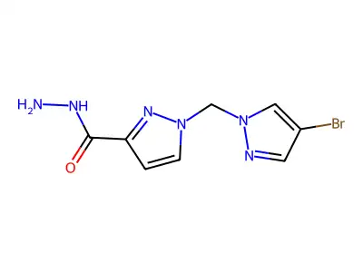 1-((4-Bromo-1H-pyrazol-1-yl)methyl)-1H-pyrazole-3-carboxylic acid hydrazide structure