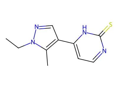 6-(1-Ethyl-5-methyl-1H-pyrazol-4-yl)-2(1H)-pyrimidinethione structure