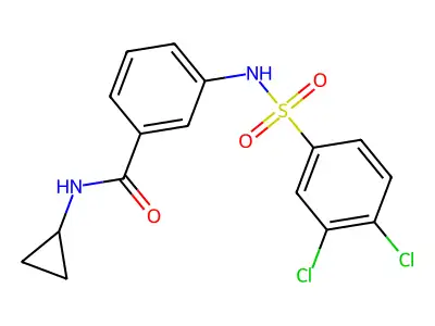N-Cyclopropyl-3-[[(3,4-dichlorophenyl)sulfonyl]amino]benzamide structure