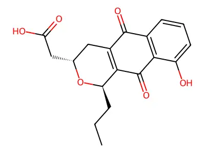 Deoxyfrenolicin structure