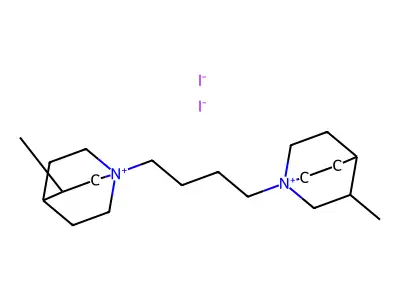 Quinuclidinium, 1,1'-tetramethylenebis(3-methyl-, diiodide structure