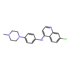 7-chloro-N-[4-(4-methylpiperazin-1-yl)phenyl]quinolin-4-amine structure