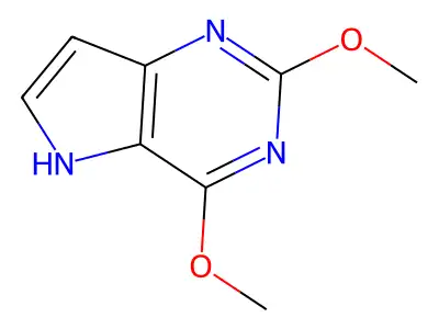 2,4-dimethoxy-5H-pyrrolo[3,2-d]pyrimidine structure