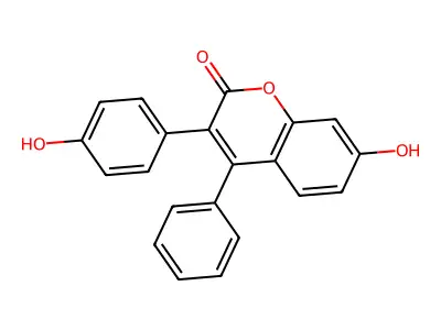 7-Hydroxy-4-phenyl-3-(4-hydroxyphenyl)coumarin structure