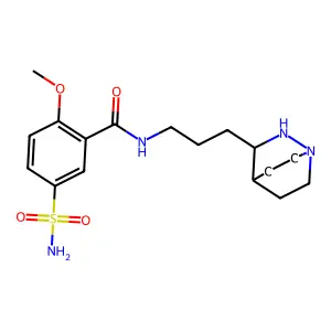 Benzamide, N-(3-(1,2-diazabicyclo(2.2.2)oct-3-yl)propyl)-2-methoxy-5-sulfamoyl- structure