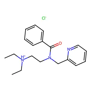 Benzamide, N-(2-(diethylamino)ethyl)-N-(2-pyridylmethyl)-, hydrochloride structure