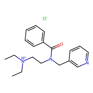 Benzamide, N-(2-(diethylamino)ethyl)-N-(3-pyridylmethyl)-, hydrochloride structure