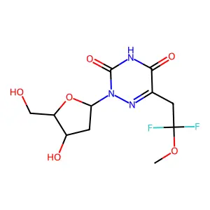 5-(2,2-Difluoro-2-methoxyethyl)-6-aza-2'-deoxyuridine structure