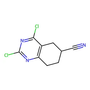 2,4-Dichloro-5,6,7,8-tetrahydroquinazoline-6-carbonitrile structure