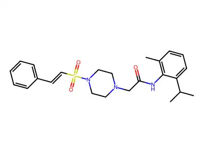 N-[2-methyl-6-(propan-2-yl)phenyl]-2-[4-(2-phenylethenesulfonyl)piperazin-1-yl]acetamide structure