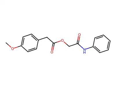 (Phenylcarbamoyl)methyl 2-(4-methoxyphenyl)acetate structure