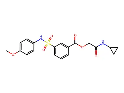 [2-(Cyclopropylamino)-2-oxoethyl] 3-[(4-methoxyphenyl)sulfamoyl]benzoate structure