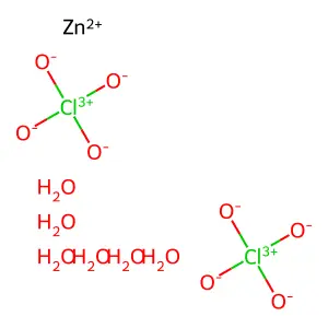 Perchloric acid, zinc salt, hexahydrate structure