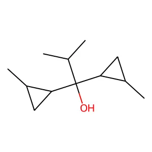 2-Methyl-1,1-bis(2-methylcyclopropyl)propan-1-ol structure