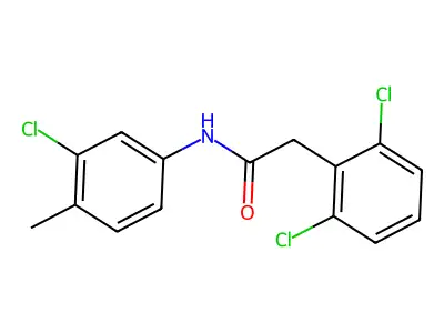 2,6-Dichloro-N-(3-chloro-4-methylphenyl)benzeneacetamide structure