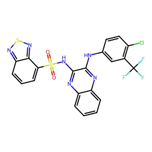 C21H12ClF3N6O2S2 structure