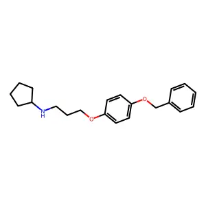 N-{3-[4-(benzyloxy)phenoxy]propyl}cyclopentanamine structure