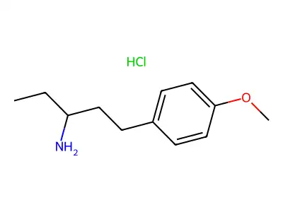 Propylamine, 1-ethyl-3-(p-methoxyphenyl)-, hydrochloride structure