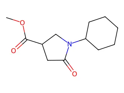 Methyl 1-cyclohexyl-5-oxopyrrolidine-3-carboxylate structure
