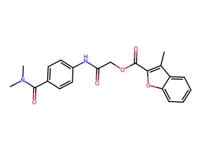 [2-[4-(dimethylcarbamoyl)anilino]-2-oxoethyl] 3-methyl-1-benzofuran-2-carboxylate structure