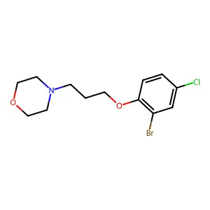 4-(3-(2-Bromo-4-chlorophenoxy)propyl)morpholine structure