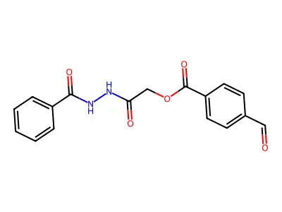 [2-(2-Benzoylhydrazinyl)-2-oxoethyl] 4-formylbenzoate structure