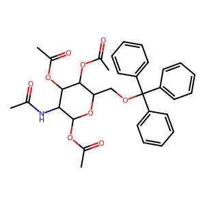 [(2R,3S,4R,5R,6R)-5-acetamido-4,6-diacetyloxy-2-(trityloxymethyl)oxan-3-yl] acetate structure