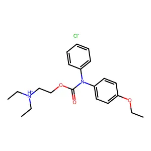 2-(Diethylamino)ethyl (4-ethoxyphenyl)phenylcarbamate--hydrogen chloride (1/1) structure