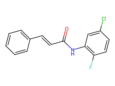 (2E)-N-(5-chloro-2-fluorophenyl)-3-phenylprop-2-enamide structure