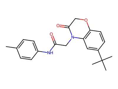 6-(1,1-Dimethylethyl)-2,3-dihydro-N-(4-methylphenyl)-3-oxo-4H-1,4-benzoxazine-4-acetamide structure