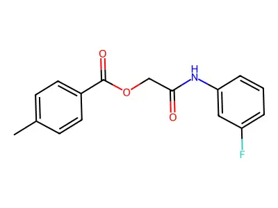 [2-(3-Fluoroanilino)-2-oxoethyl] 4-methylbenzoate structure
