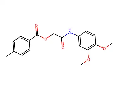 [2-(3,4-Dimethoxyanilino)-2-oxoethyl] 4-methylbenzoate structure