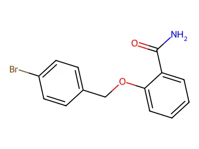 2-[(4-Bromophenyl)methoxy]benzamide structure