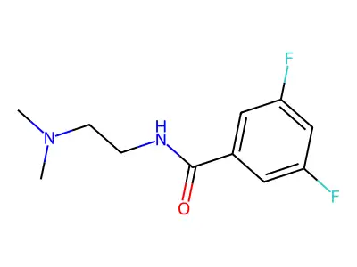 N-[2-(dimethylamino)ethyl]-3,5-difluorobenzamide structure