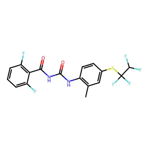 2,6-Difluoro-N-((2-methyl-4-(1,1,2,2-tetrafluoroethylsulfanyl)phenyl)carbamoyl)benzamide structure