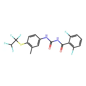 Benzamide, 2,6-difluoro-N-(((3-methyl-4-((1,1,2,2-tetrafluoroethyl)thio)phenyl)amino)carbonyl)- structure