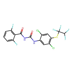 N-((2,5-Dichloro-4-(1,1,2,2-tetrafluoroethylthio)phenyl)carbamoyl)-2,6-difluorobenzamide structure