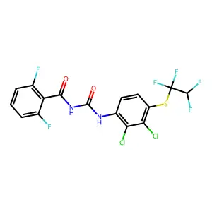 N-((2,3-Dichloro-4-(1,1,2,2-tetrafluoroethylsulfanyl)phenyl)carbamoyl)-2,6-difluorobenzamide structure