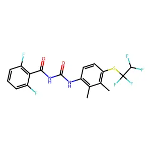 N-((2,3-Dimethyl-4-(1,1,2,2-tetrafluoroethylsulfanyl)phenyl)carbamoyl)-2,6-difluorobenzamide structure