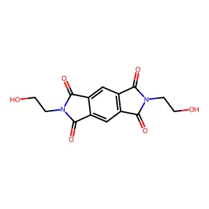 2,6-Bis(2-hydroxyethyl)pyrrolo[3,4-f]isoindole-1,3,5,7(2H,6H)-tetrone structure