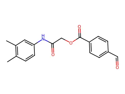 [2-(3,4-Dimethylanilino)-2-oxoethyl] 4-formylbenzoate structure