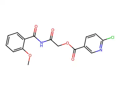[2-[(2-Methoxybenzoyl)amino]-2-oxoethyl] 6-chloropyridine-3-carboxylate structure
