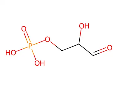 Glyceraldehyde 3-phosphate(2-) structure