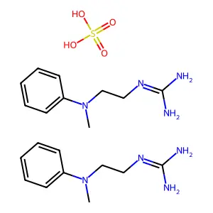 Guanidine, (2-(N-methylanilino)ethyl)-, sulfate (2:1) structure